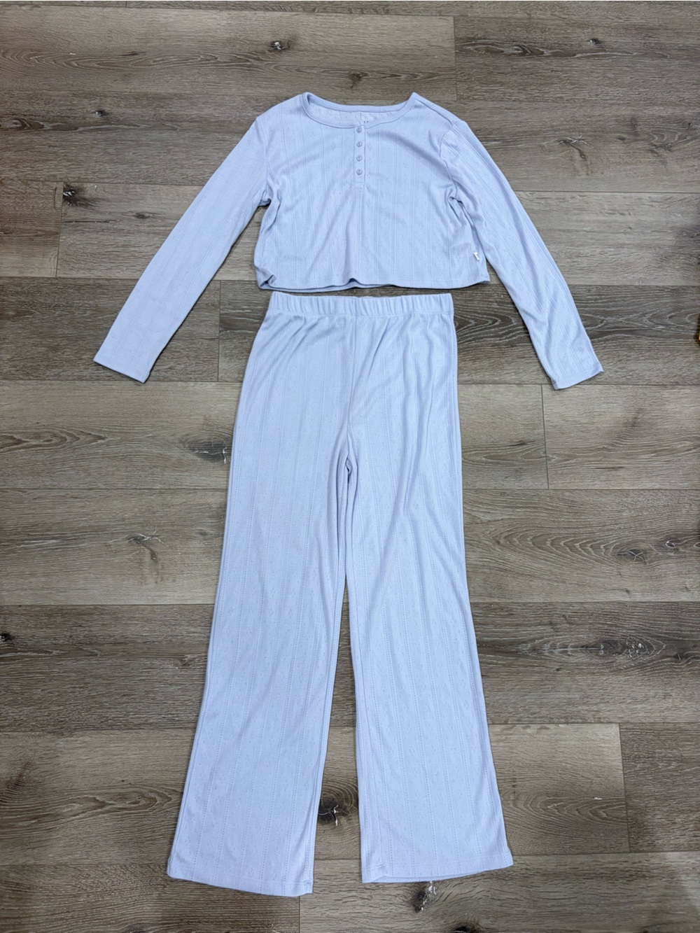 GAP Light Blue Ribbed Two-Piece Jumpsuit Set